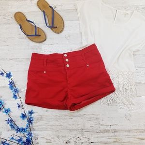 Mossimo high rise red shorts size 12